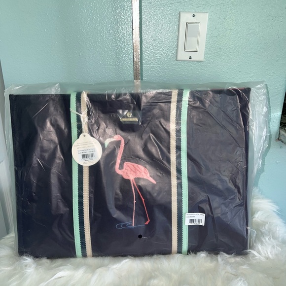 Spartina navy blue flamingo tote New with tags - Picture 4 of 6